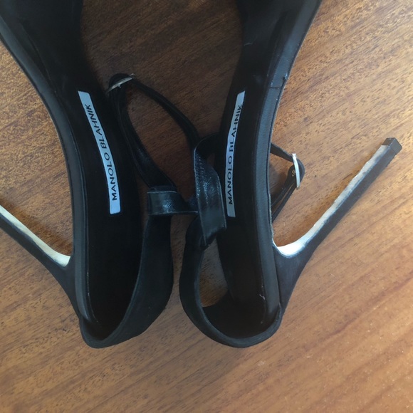 Manolo Blahnik Chaos Suede Sandals Strap Heels - Picture 7 of 8